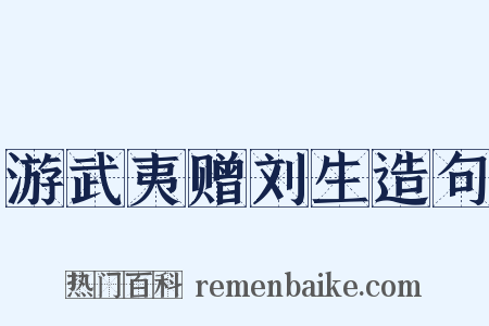 游武夷赠刘生造句是什么意思的图片
